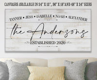 Personalized - Family Name - Canvas