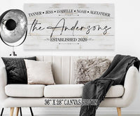 Personalized - Family Name - Canvas