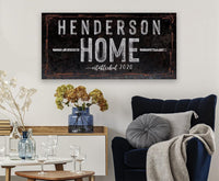 Personalized - Family Name - Canvas