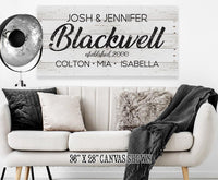 Personalized - Family Name - Canvas