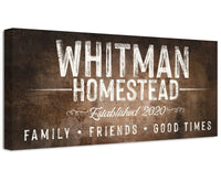 Personalized - Family Name - Canvas