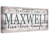 Personalized - Family Name - Canvas