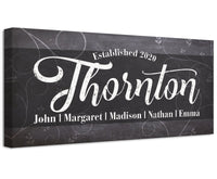Personalized - Family Name - Canvas