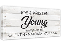 Personalized - Family Name - Canvas