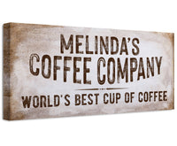Personalized - Family Name Coffee Co - Canvas