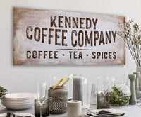 Personalized - Family Name Coffee Co - Canvas