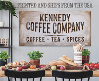 Personalized - Family Name Coffee Co - Canvas