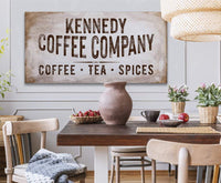Personalized - Family Name Coffee Co - Canvas