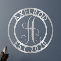 Family Name Personalized Gifts - Custom Metal Sign, Split Letter