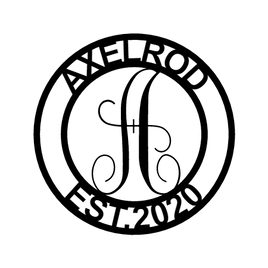 Family Name Personalized Gifts - Custom Metal Sign, Split Letter