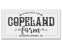 Personalized - Family Name Farm - Canvas