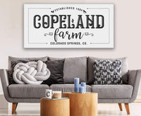 Personalized - Family Name Farm - Canvas
