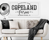 Personalized - Family Name Farm - Canvas