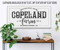 Personalized - Family Name Farm - Canvas