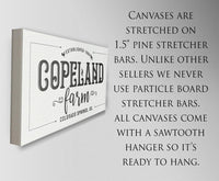 Personalized - Family Name Farm - Canvas