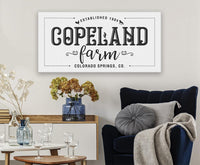 Personalized - Family Name Farm - Canvas