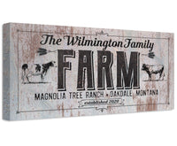 Personalized - Family Name Farm - Canvas