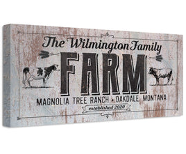 Personalized - Family Name Farm - Canvas