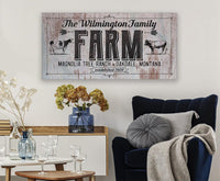 Personalized - Family Name Farm - Canvas
