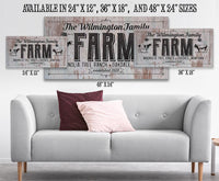 Personalized - Family Name Farm - Canvas