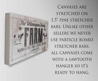 Personalized - Family Name Farm - Canvas