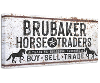 Personalized - Family Name Horse Market - Canvas