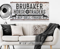 Personalized - Family Name Horse Market - Canvas