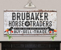 Personalized - Family Name Horse Market - Canvas