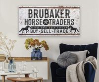 Personalized - Family Name Horse Market - Canvas