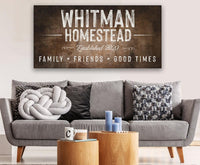 Personalized - Family Name - Canvas