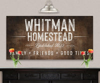 Personalized - Family Name - Canvas