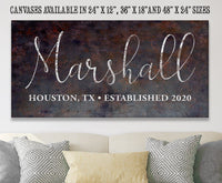 Personalized - Family Name - Canvas