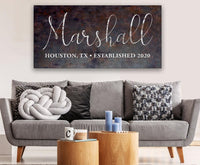 Personalized - Family Name - Canvas
