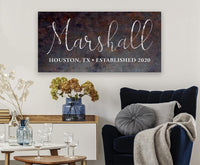 Personalized - Family Name - Canvas