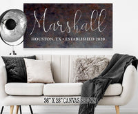 Personalized - Family Name - Canvas