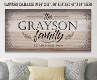 Personalized - Family Name - Canvas