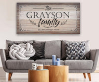 Personalized - Family Name - Canvas