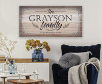 Personalized - Family Name - Canvas