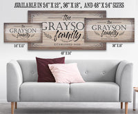 Personalized - Family Name - Canvas