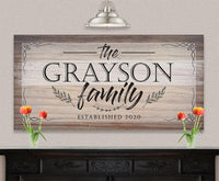 Personalized - Family Name - Canvas
