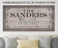 Personalized - Family Name - Canvas
