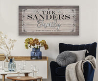 Personalized - Family Name - Canvas