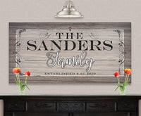 Personalized - Family Name - Canvas