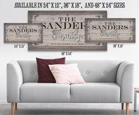 Personalized - Family Name - Canvas