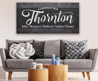 Personalized - Family Name - Canvas