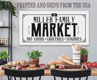 Personalized - Family Name Market - Canvas