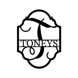 Family Name Plaque Personalized Gifts - Custom Metal Sign, Split Letter