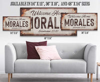 Personalized - Family Name Rusty Metal - Canvas