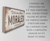 Personalized - Family Name Rusty Metal - Canvas