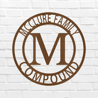 Family Name Sign - Custom Metal Sign, Split Letter, Wedding Gift